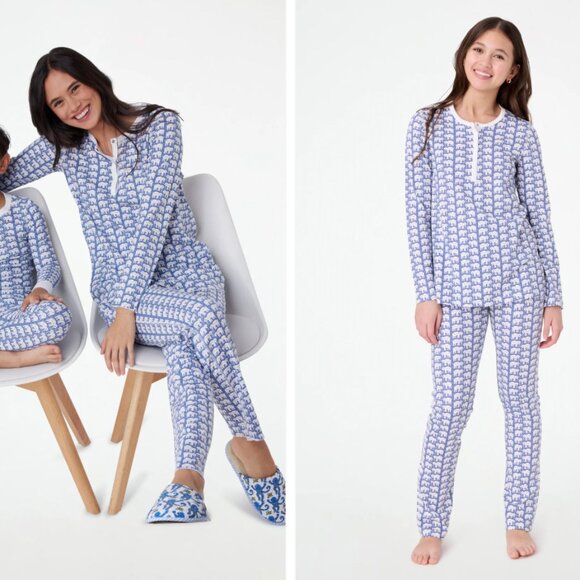 NEW Roberta Roller Rabbit Hathi Pajamas Set Kids SZ 8 Blue Elephant - Picture 4 of 5